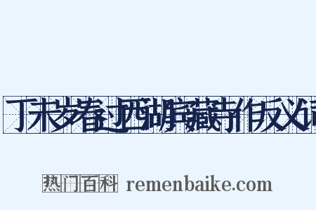 丁未岁春过西湖宾藏寺作反义词是什么意思的图片